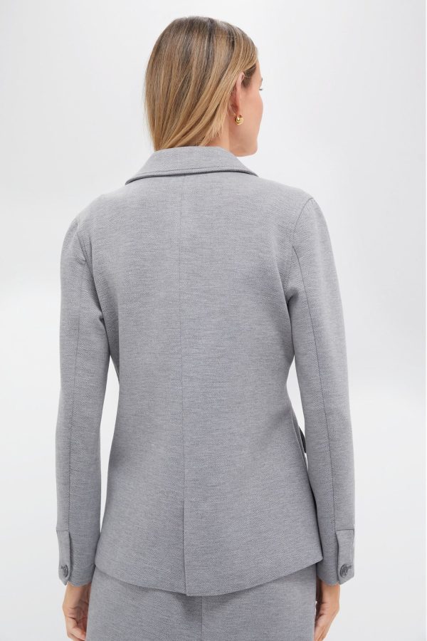 Gray Herringbone Jeanne Jacket For Cheap