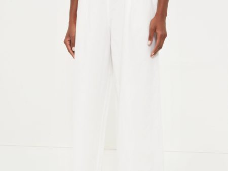 White Cap Wide Leg Linen Pants Online