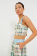 Vernal Plaid Claudine Top For Sale