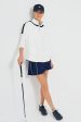 White and Navy Amelie Quarter Zip Fashion