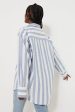 White and Blue Stripe Plaza Shirt Cheap