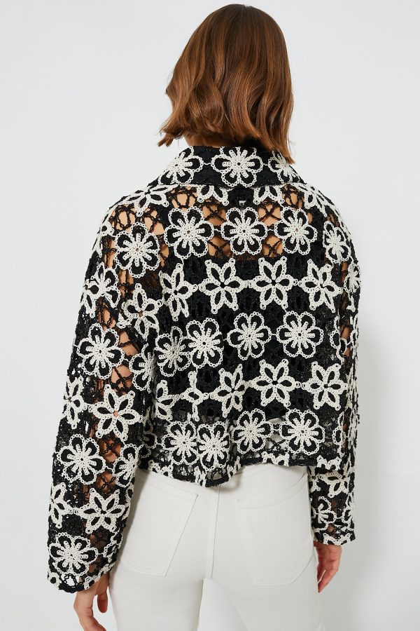 Black Crochet Perry Jacket Supply