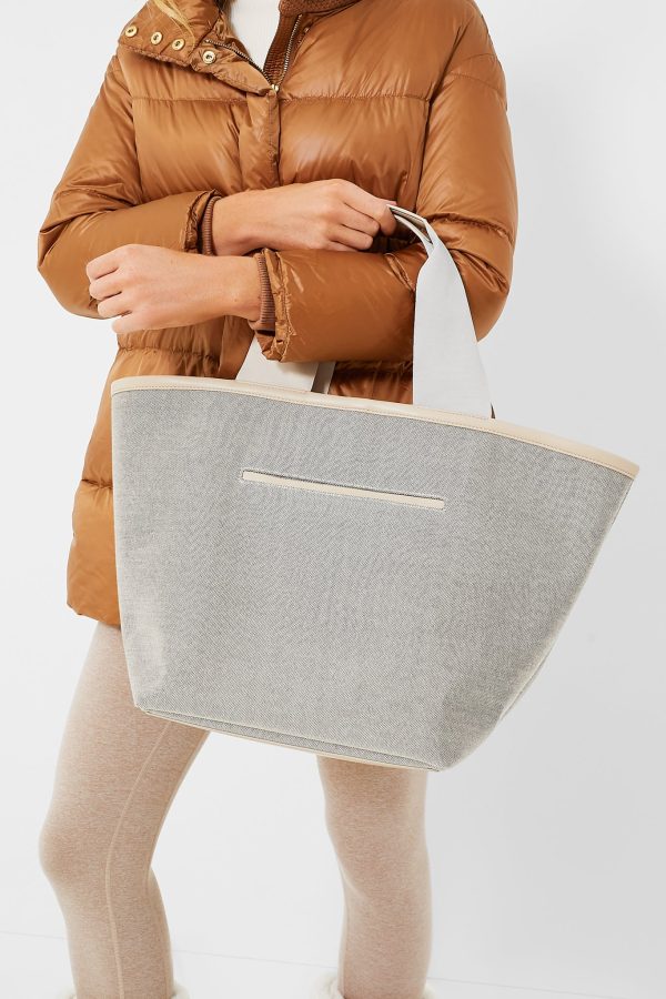 Gray Marled Tote Bag For Cheap