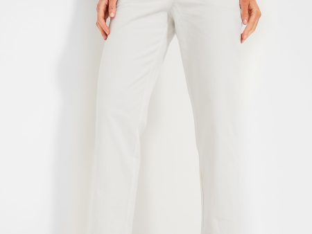 White Chino Collins Pants on Sale