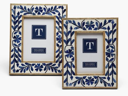 5x7 Blue Belle Bone Inlay Photo Frame For Cheap