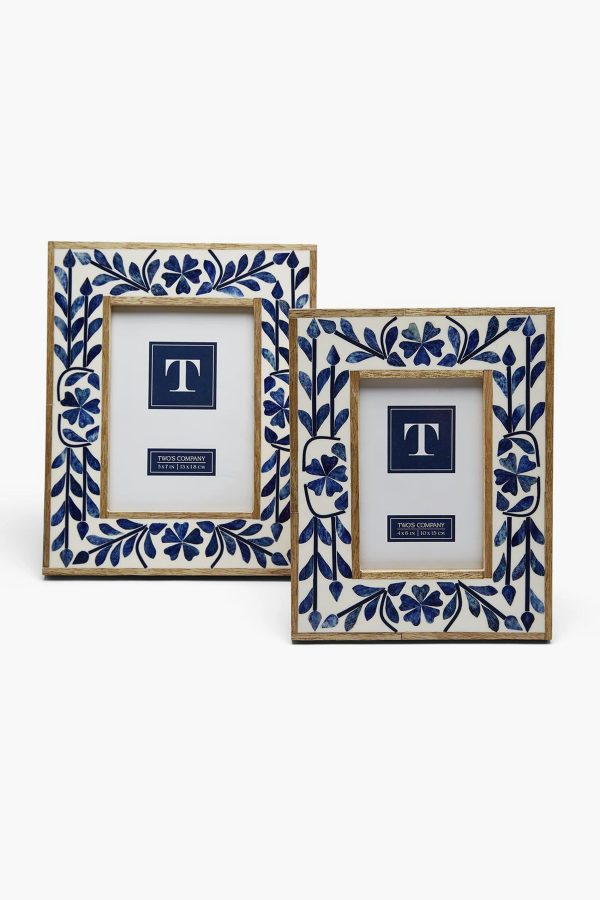 5x7 Blue Belle Bone Inlay Photo Frame For Cheap