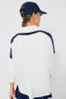 White and Navy Amelie Quarter Zip Fashion