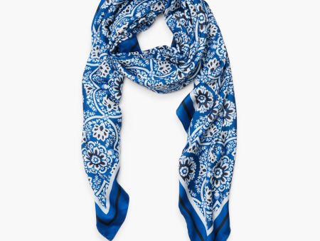 Navy Medallion Scarf Sale