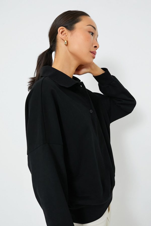 Black Bode Polo Sweatshirt Supply