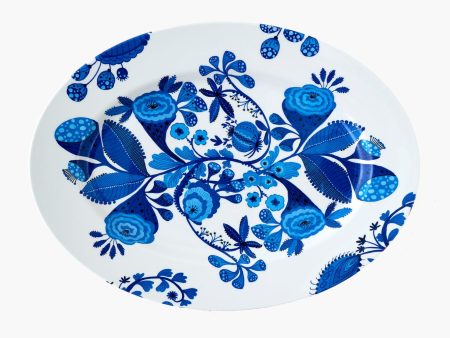 Blue and White Melamine Platter Discount