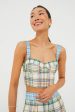 Vernal Plaid Claudine Top For Sale