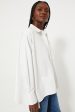 White Cotton Cape Button Down Discount