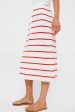 White and Flame Stripe Terry Towel Skirt Discount