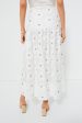 White Daisy 3D Flower Maxi Skirt For Discount