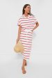 White and Flame Stripe Terry Towel Skirt Discount