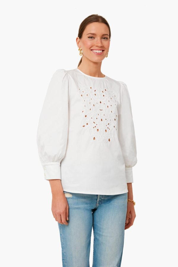 White Villa Blouse Online Hot Sale