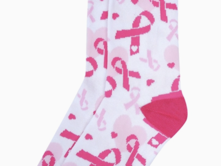 Women s Sock - Breast Cancer Ribbon For Discount