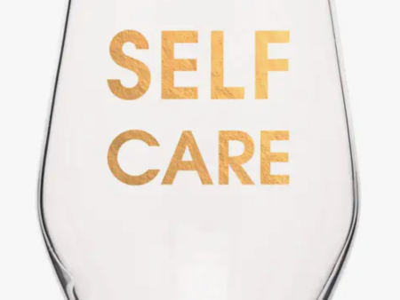 Gold Foil Wine Glass - Self Care For Sale