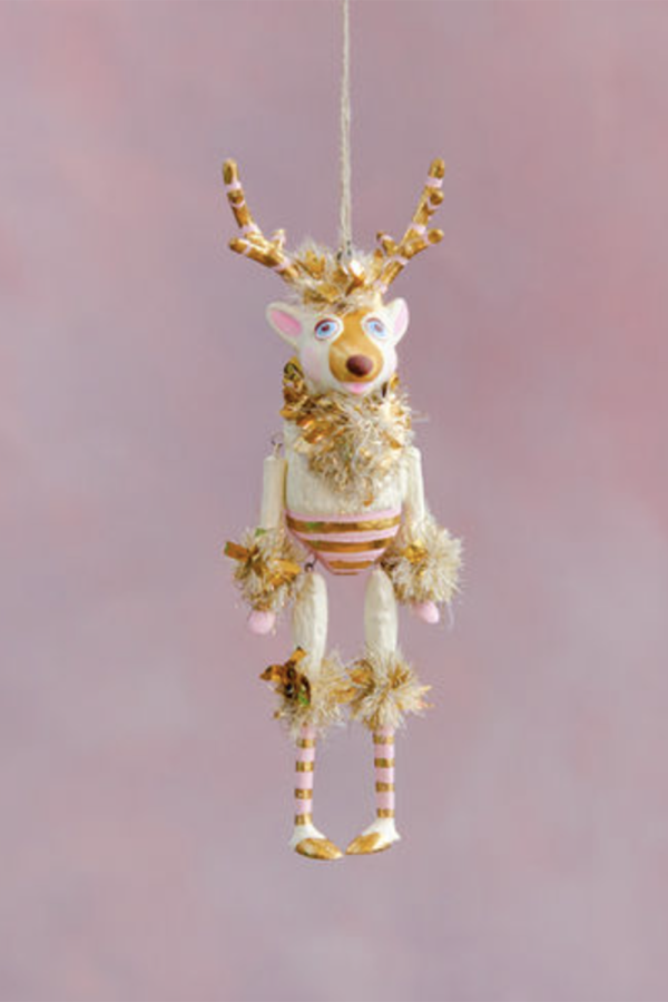 Funky Ornament - La Renne Reindeer Gold Blush Sale