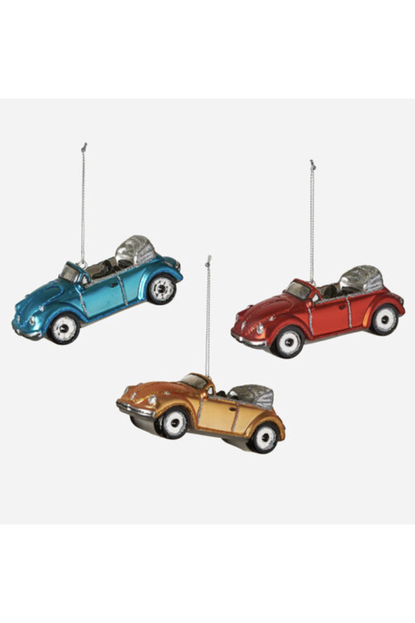 Glass Ornament - Cartoon Convertible For Sale