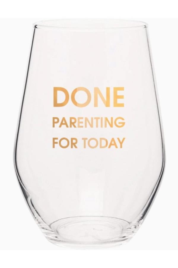 Gold Foil Wine Glass - Done Parenting For Cheap