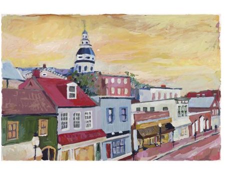 Kim Hovell Art Print - Main Street Annapolis Sale